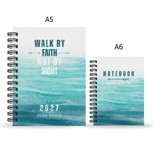 Walk on Water Diary + A6 Notebook Combo