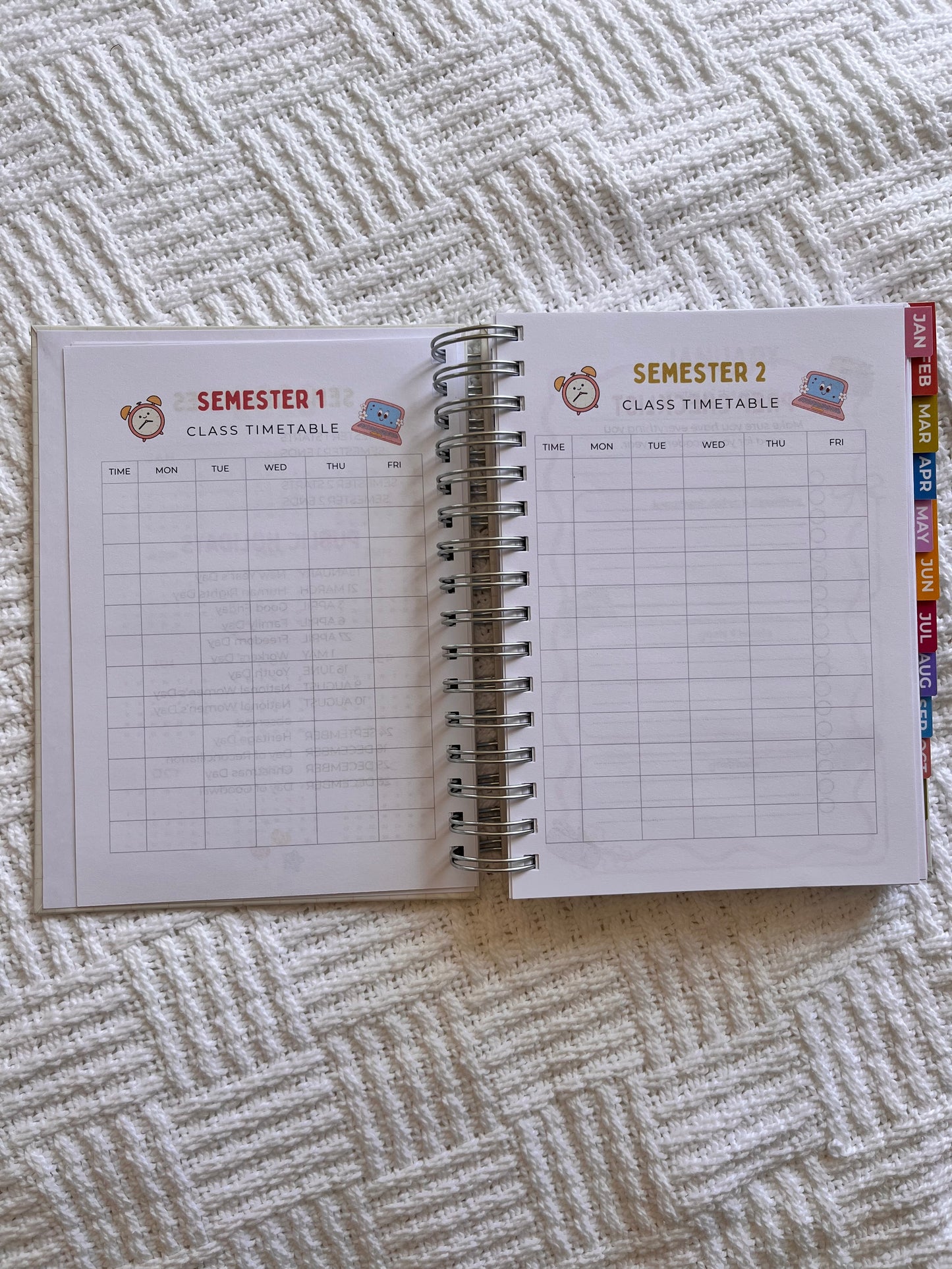 Cute & Colourful Varsity Academic Planner