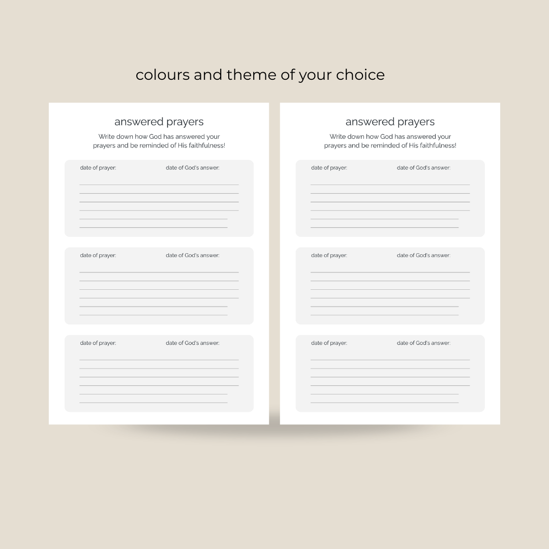 Customisable Teen Guided Prayer Journal