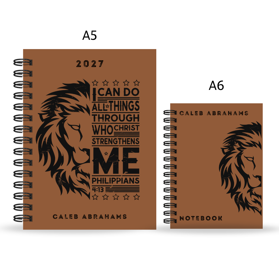Lion Diary + A6 Notebook Combo