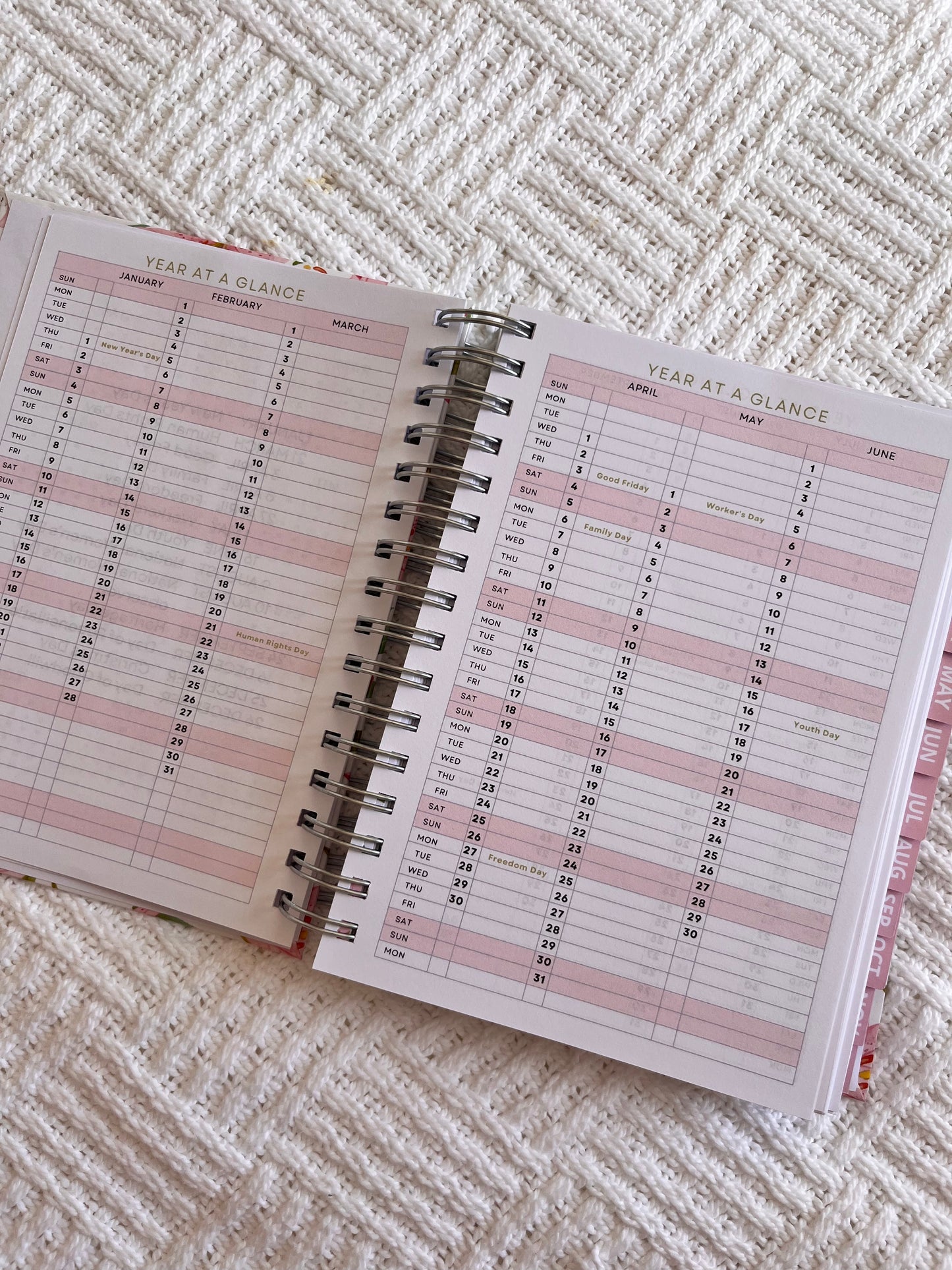 Personalised Floral 2026 Undated Diaries (Different Floral Patterns)