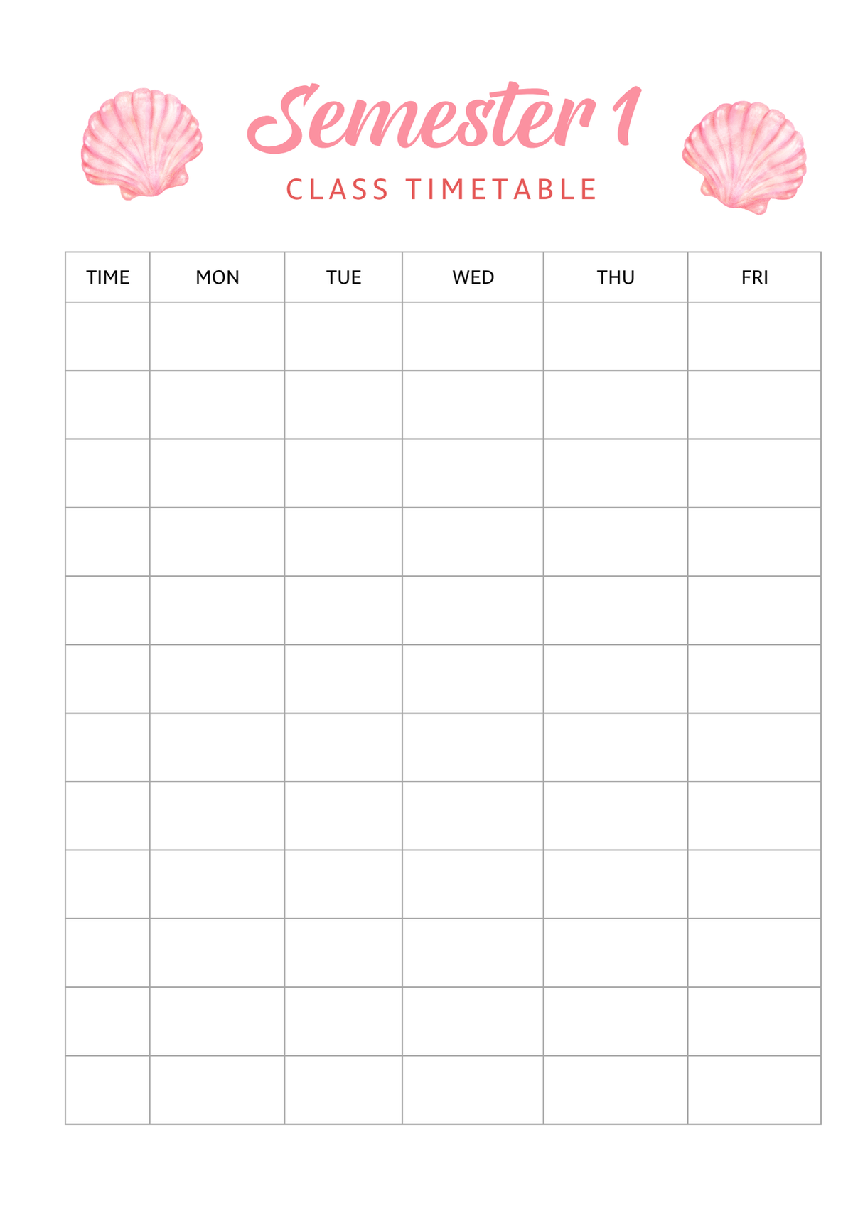 Coral Crush Varsity Academic Planner