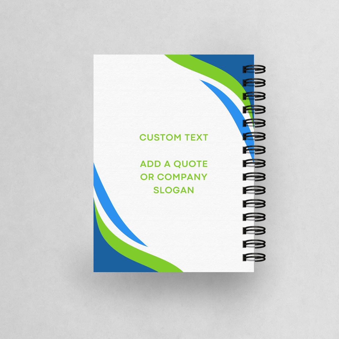 Branded White Background A5 Notebook in Bulk | Optional Personalisation