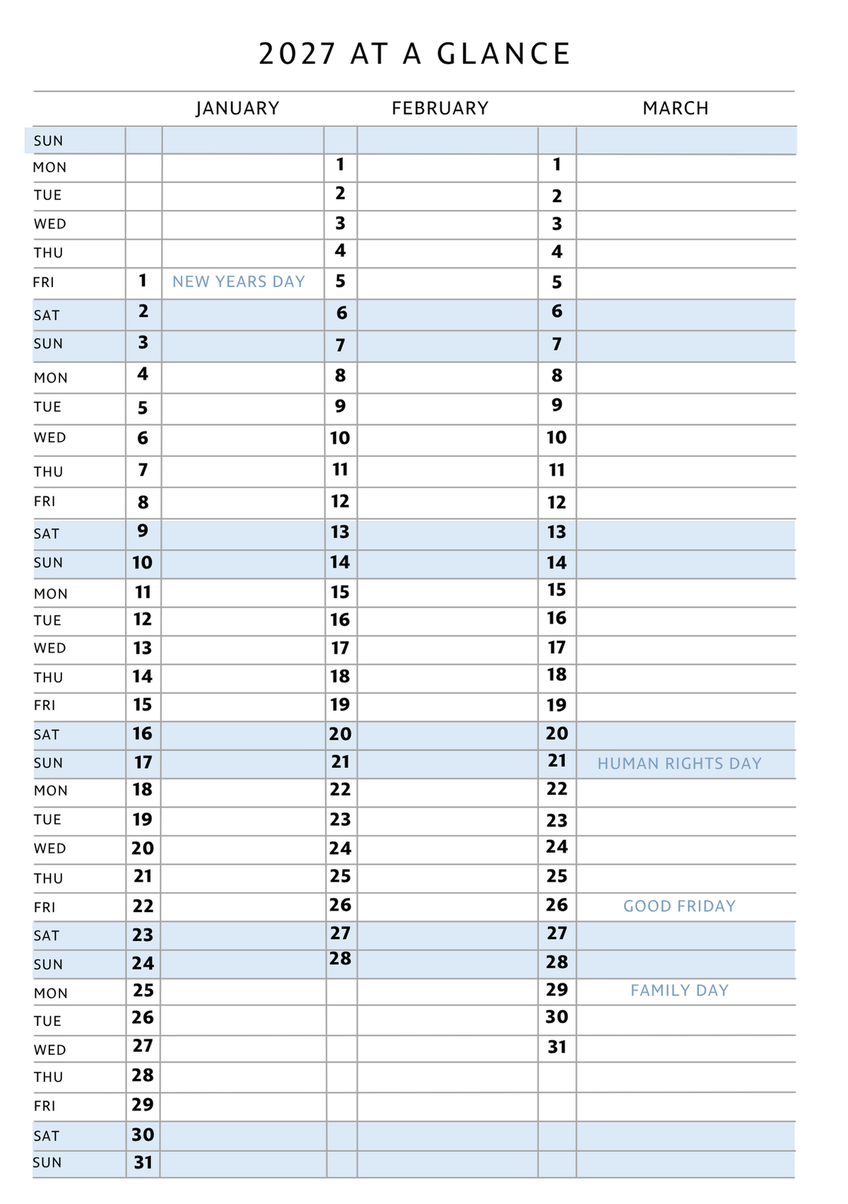 Steadfast 2027 Diary