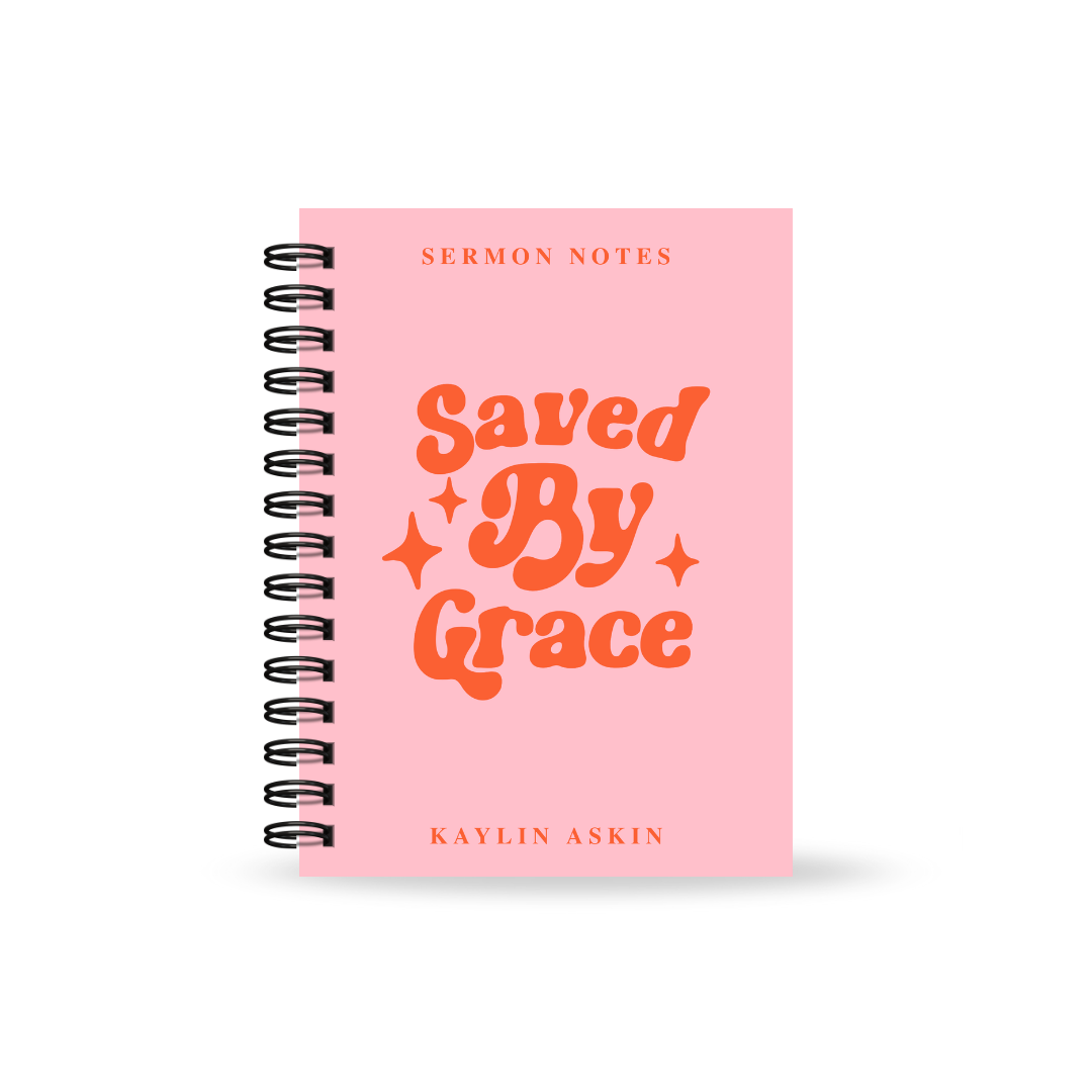 Saved By Grace Sermon Notebook (Multiple Colours)