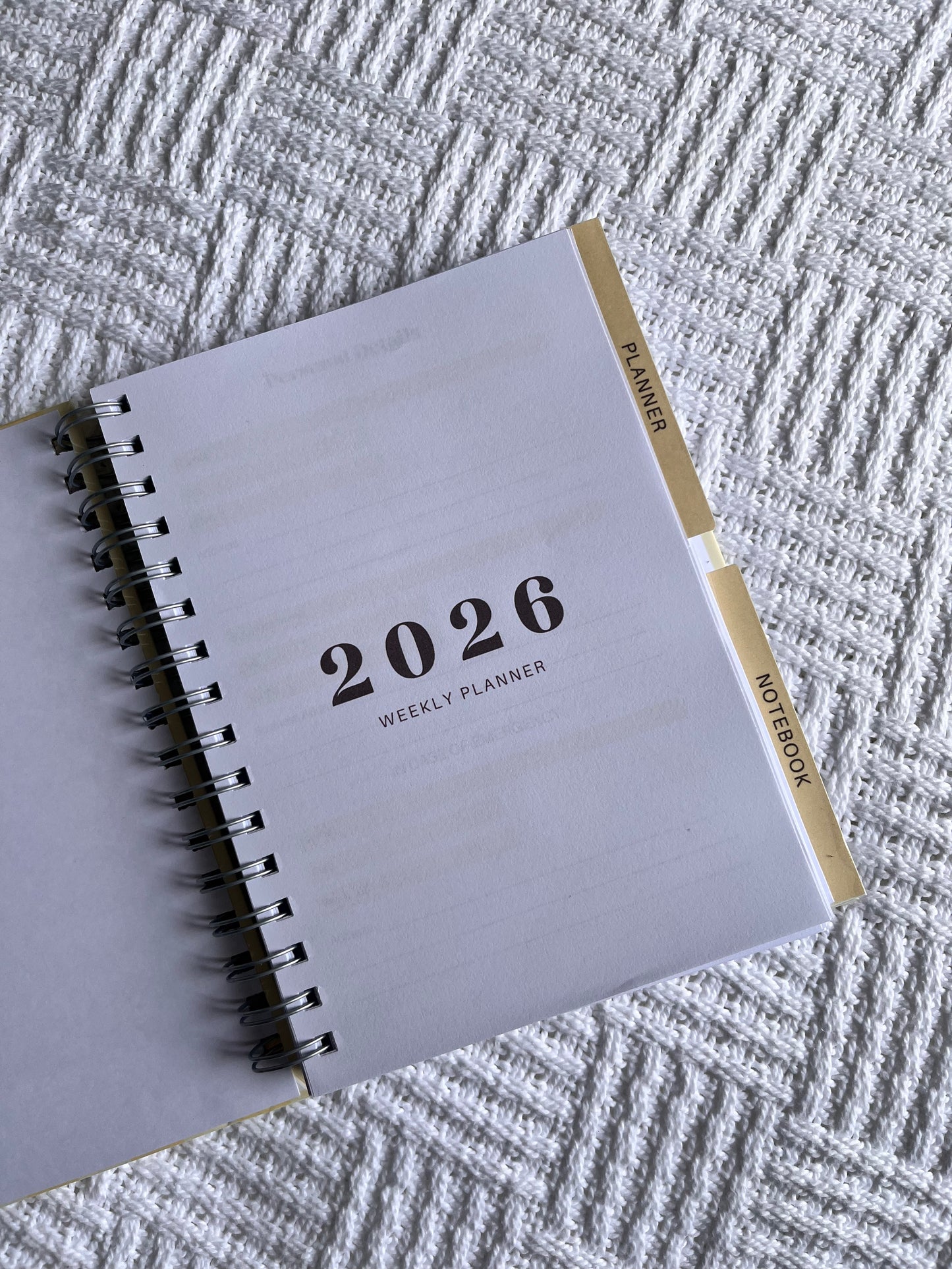 Pastel Striped 2026 Combined Weekly Planner + Notebook (Undated)