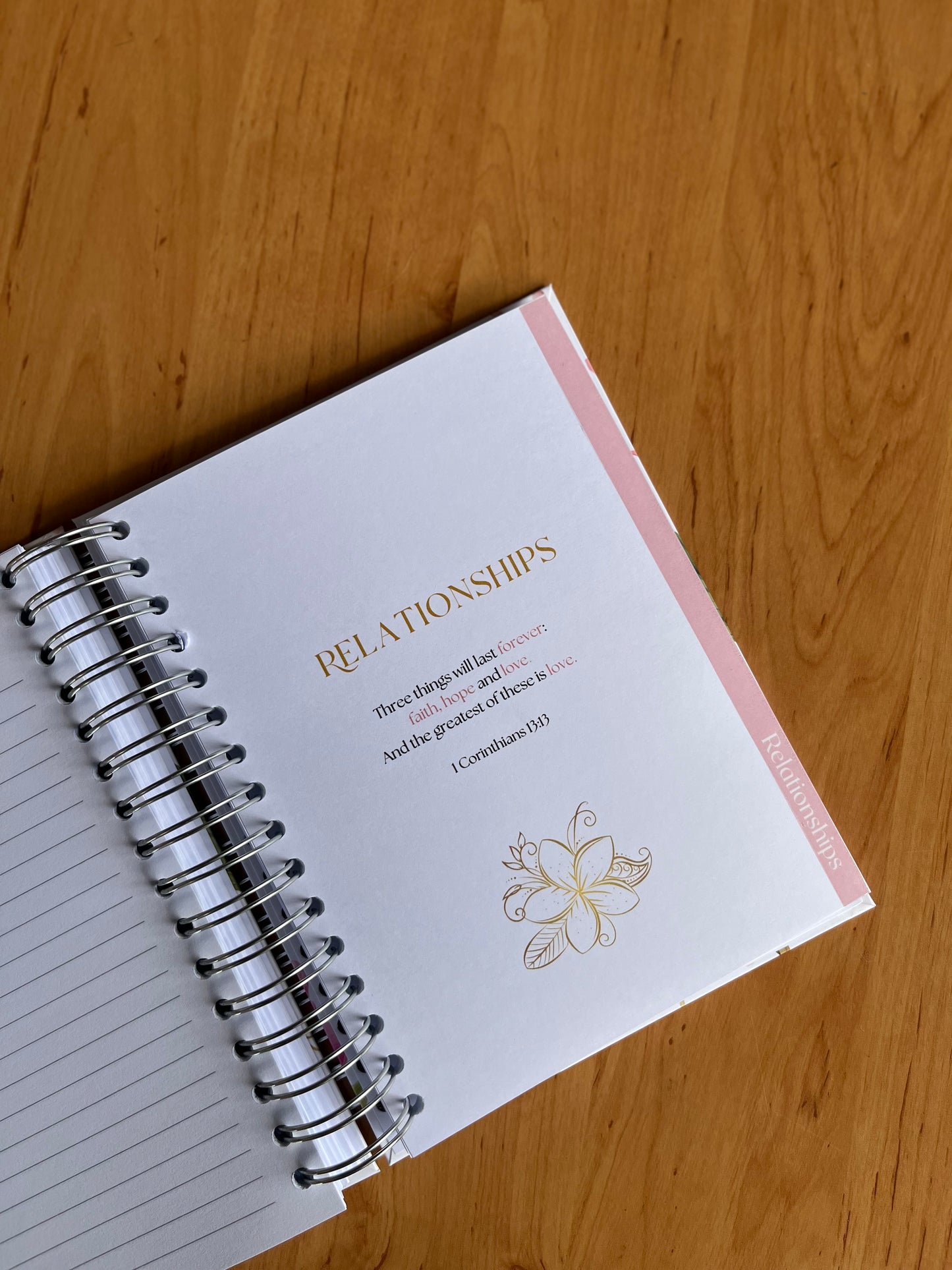 Pink and Gold Life Prayer Journal