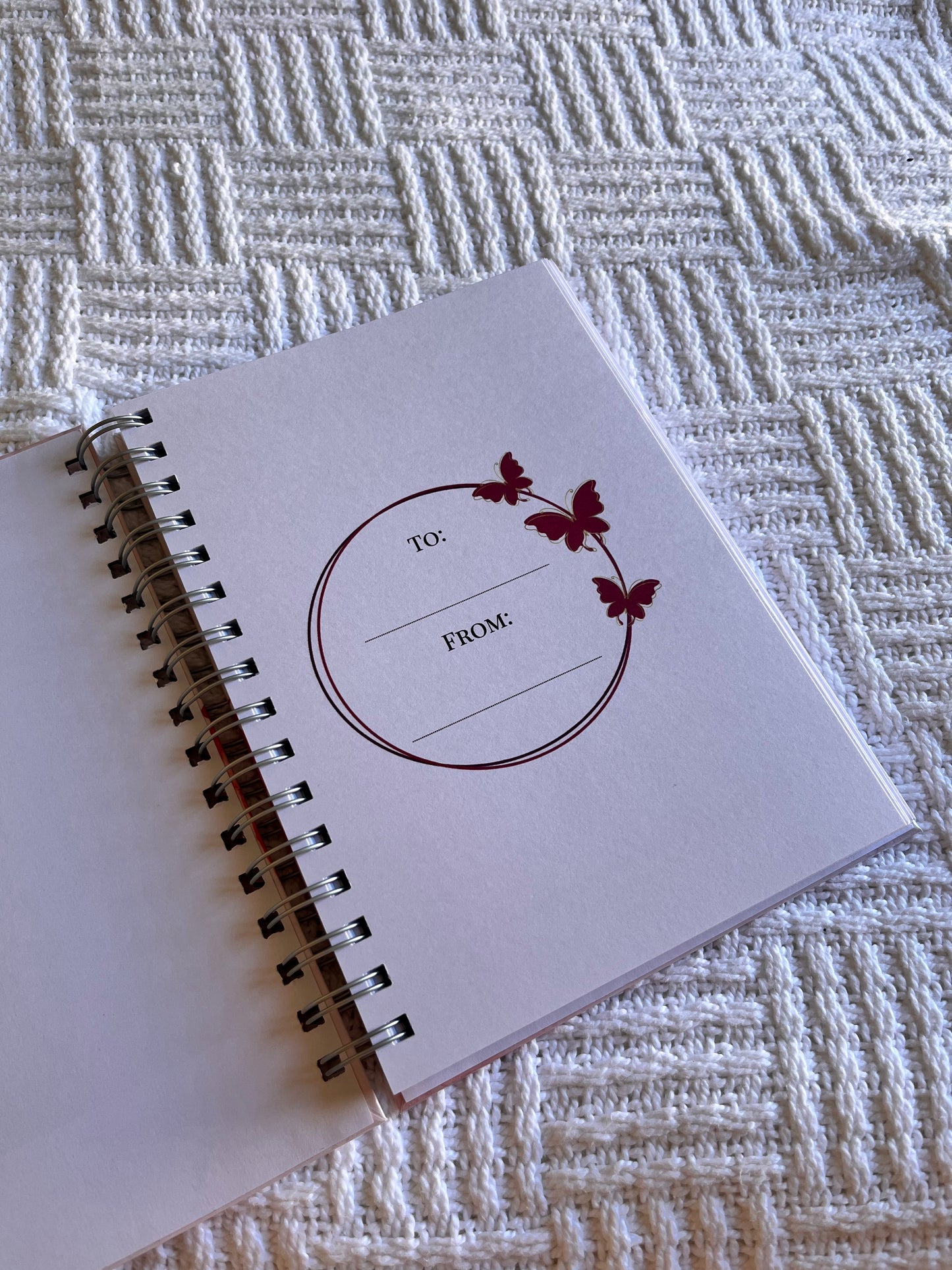 Personalised Butterfly Daily Journal with Personalised Pages & Footnotes