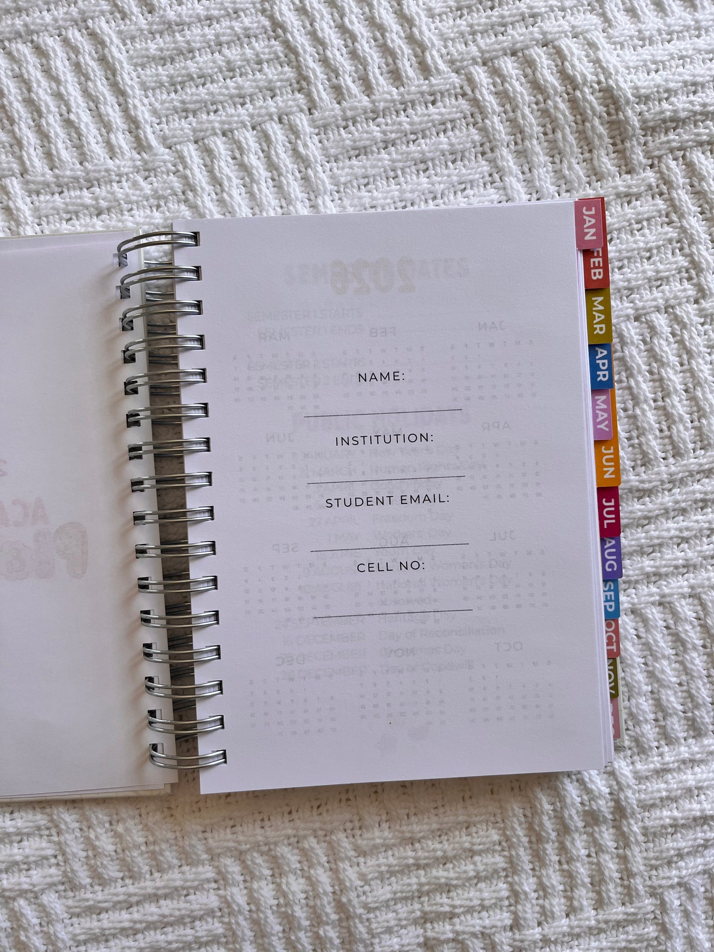 Cute & Colourful Varsity Academic Planner