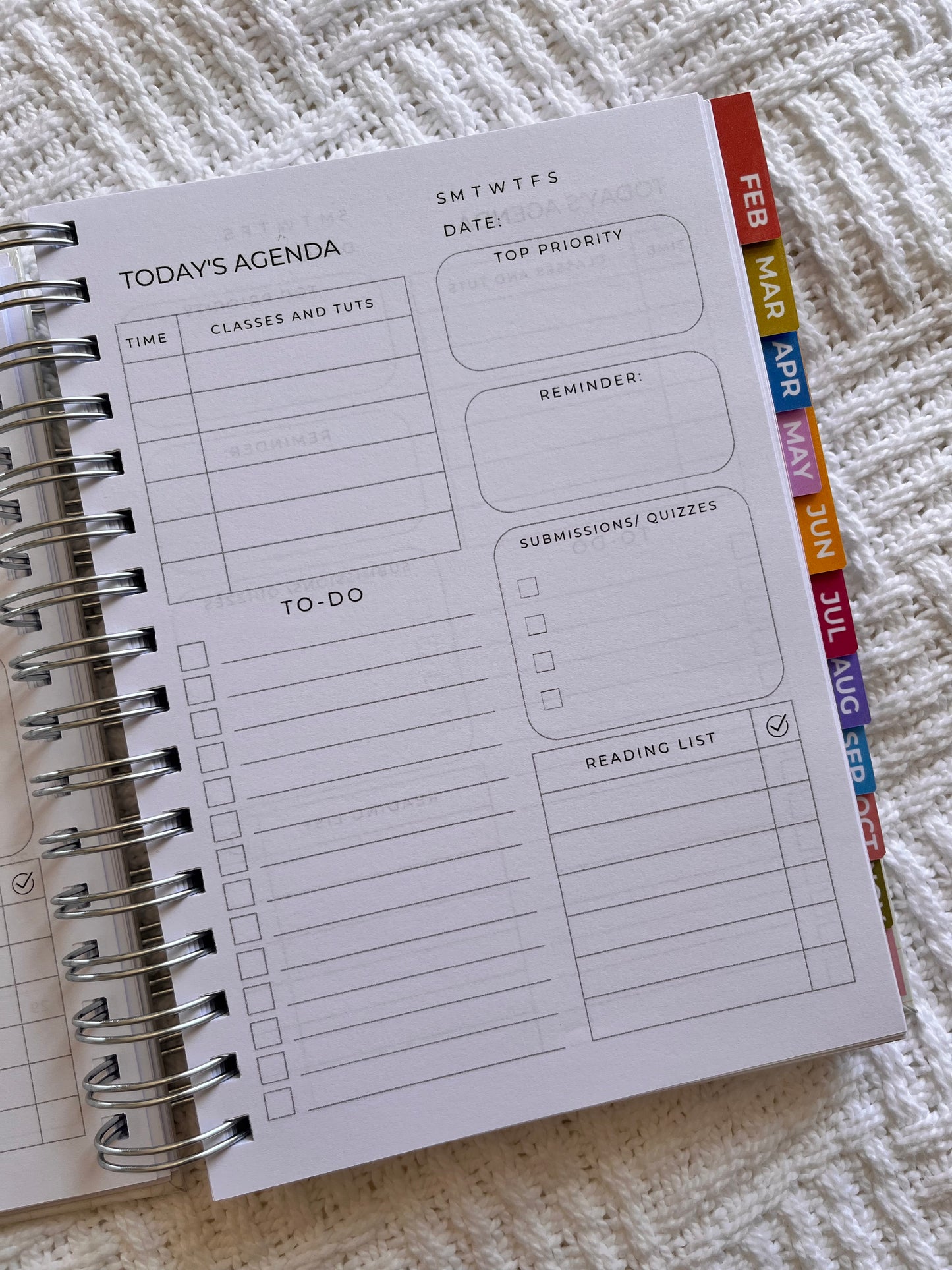 Cute & Colourful Varsity Academic Planner