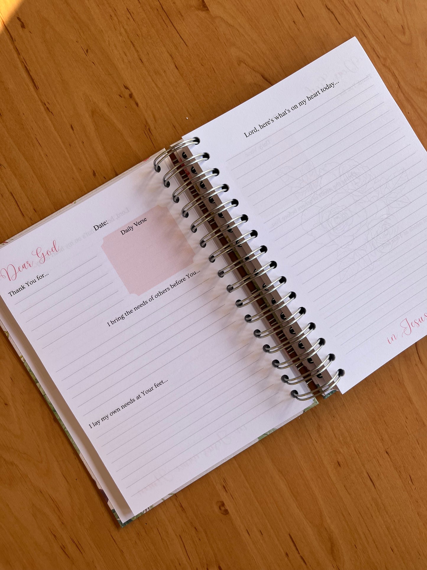 Rose Prayer & Bible Study Journal in One
