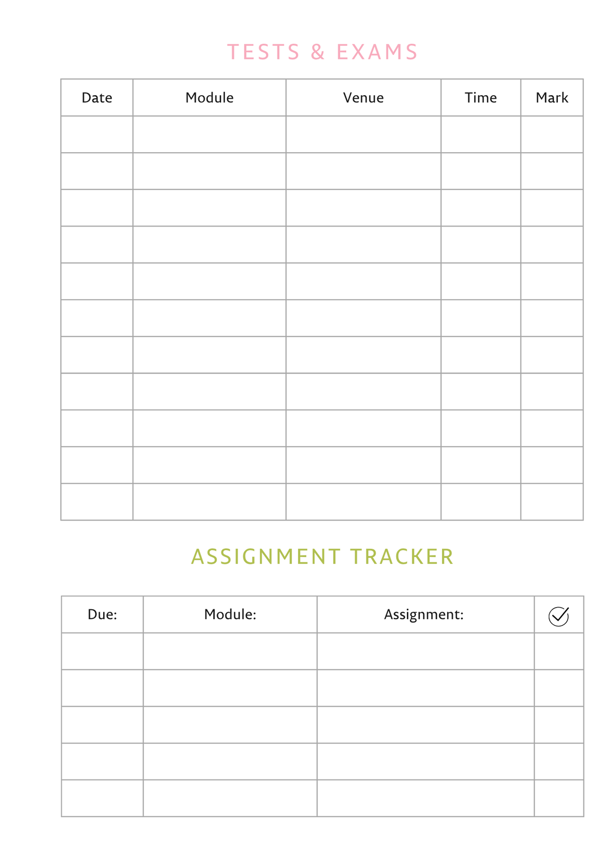 Sweetheart Varsity Academic Planner