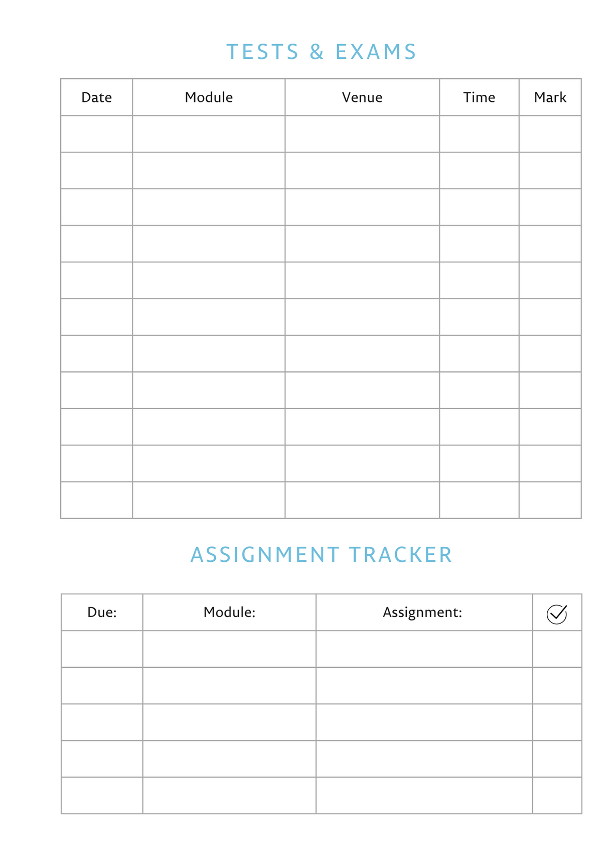 Bloom Varsity Academic Planner