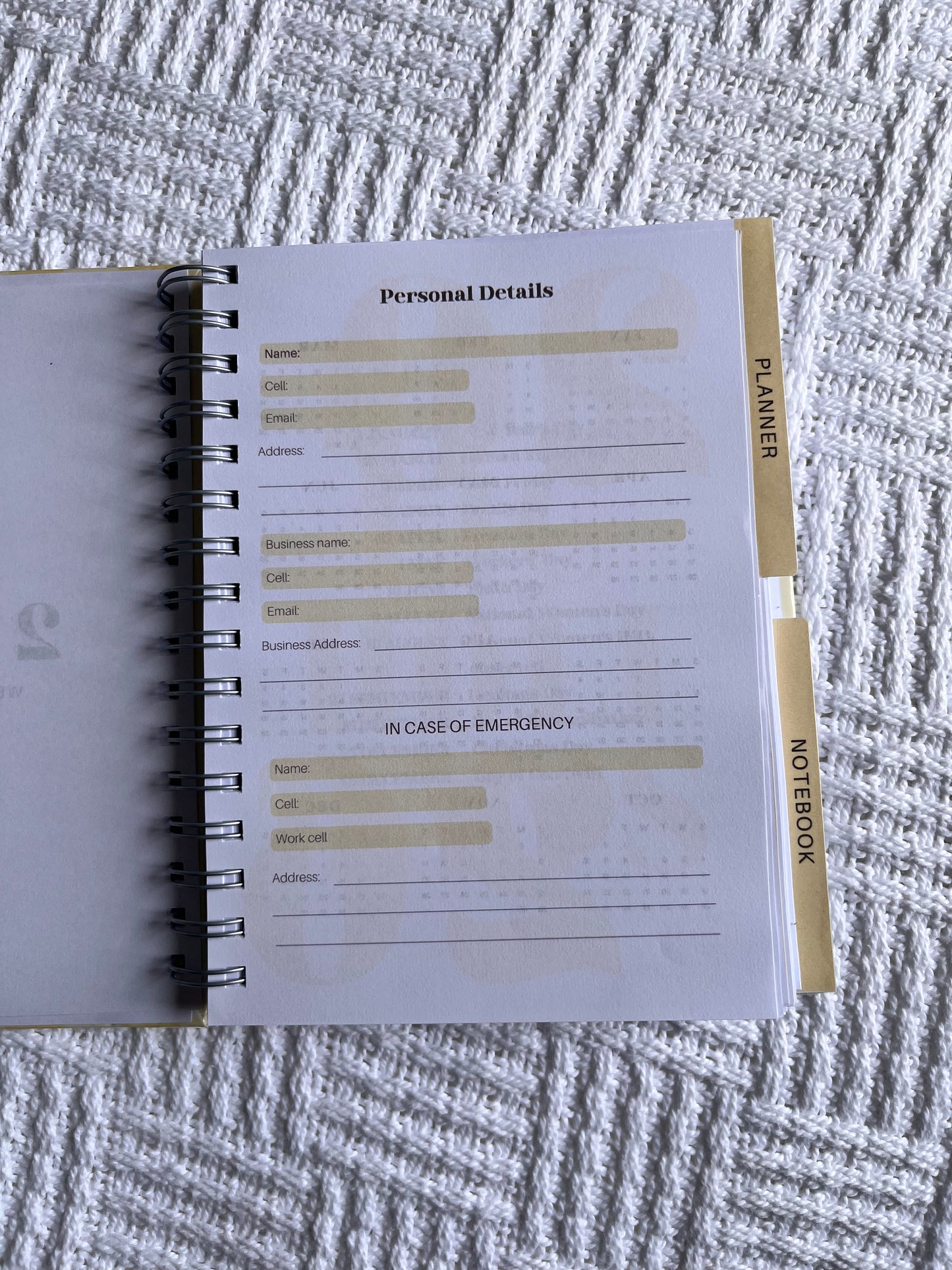 Pastel Striped 2026 Combined Weekly Planner + Notebook (Undated)