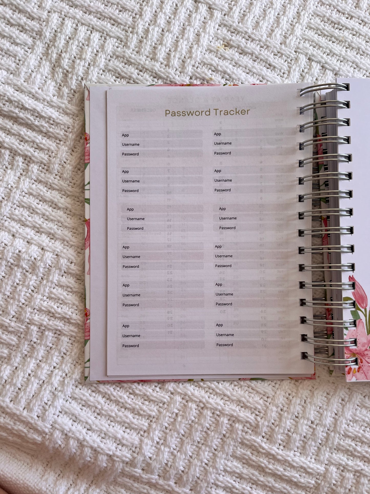 Personalised Floral 2026 Undated Diaries (Different Floral Patterns)