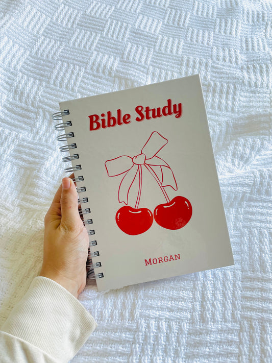 A5 Wire-bound Personalised Bible Study journal with the SOAP Method --thoughtful Christian gift 