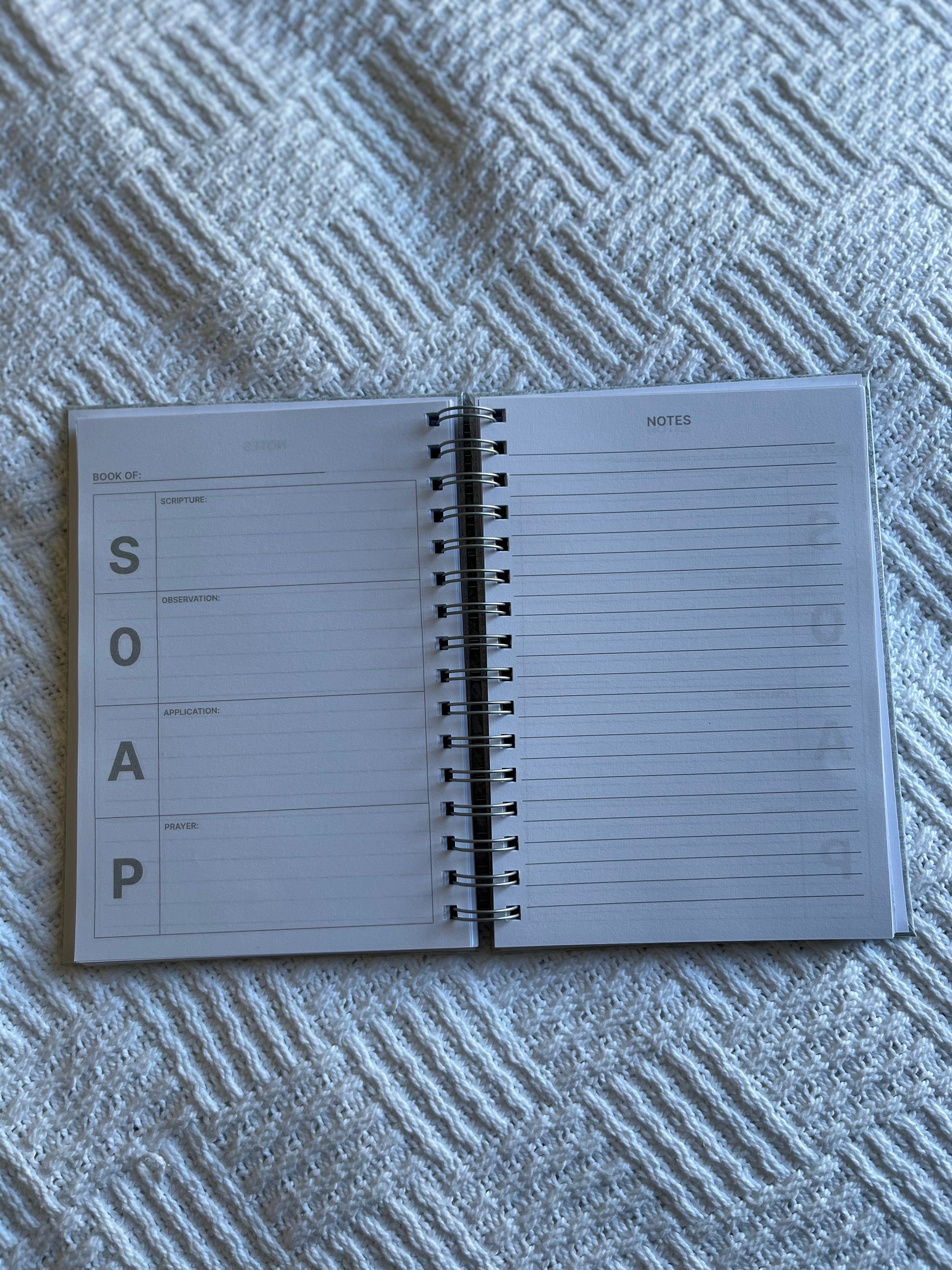 Personalised Christian Bible study journal with the SOAP Method, for men