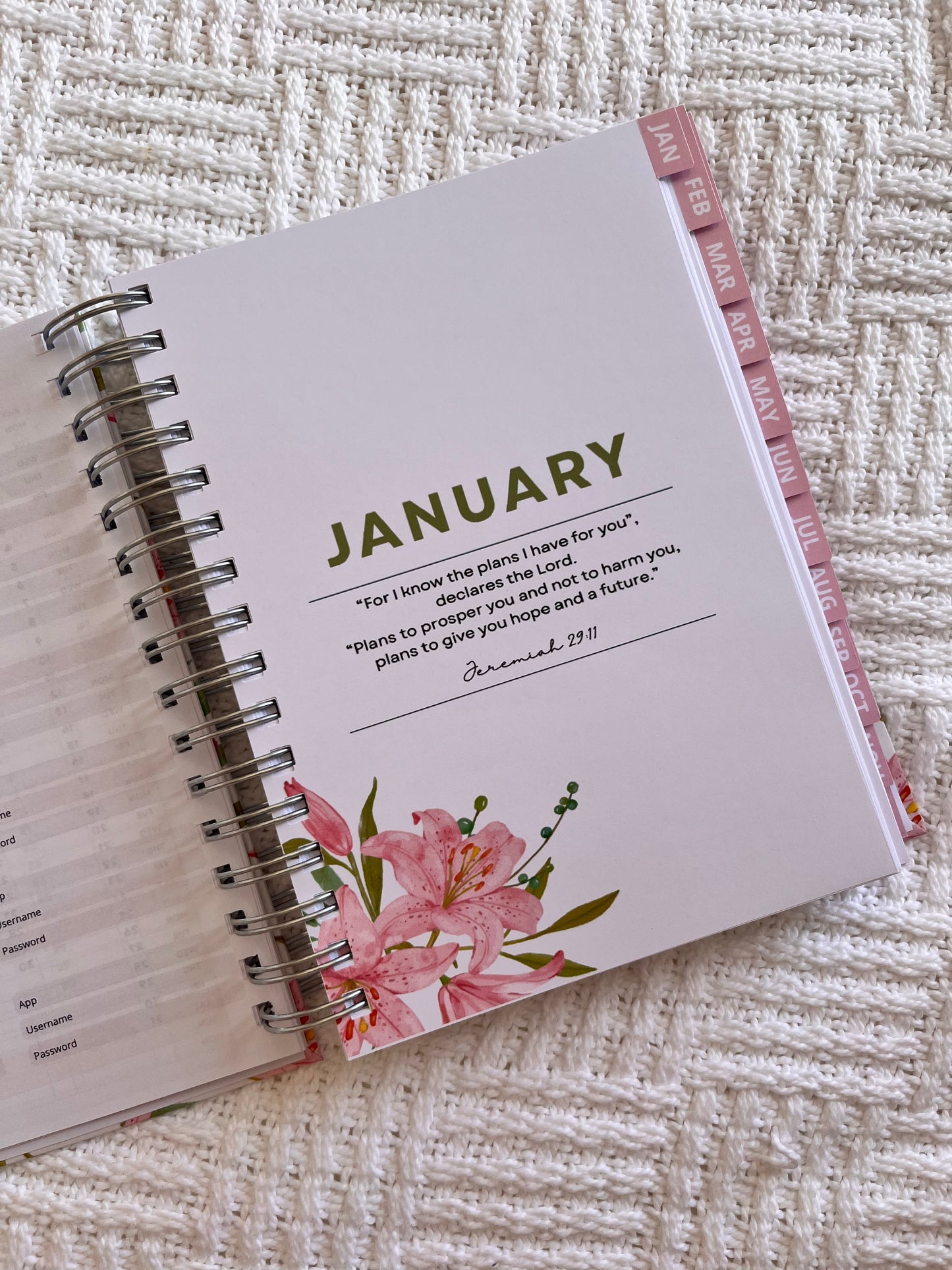 Personalised Floral 2026 Undated Diaries (Different Floral Patterns)