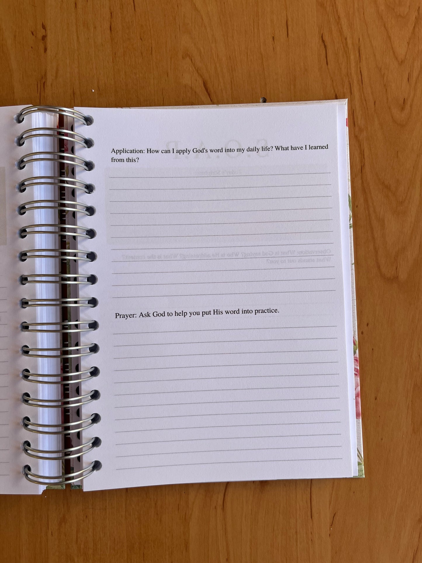 Rose Prayer & Bible Study Journal in One