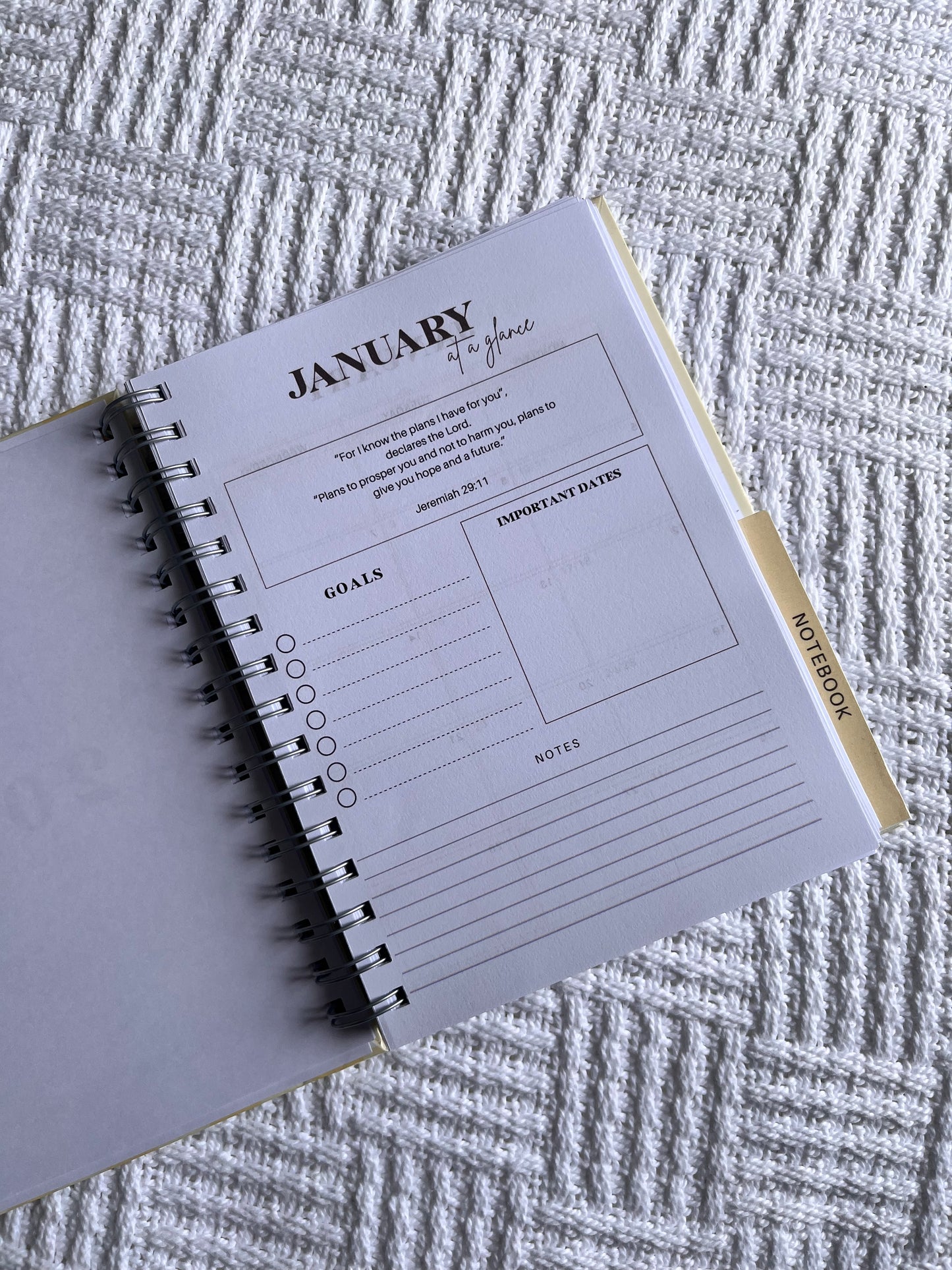 Pastel Striped 2026 Combined Weekly Planner + Notebook (Undated)