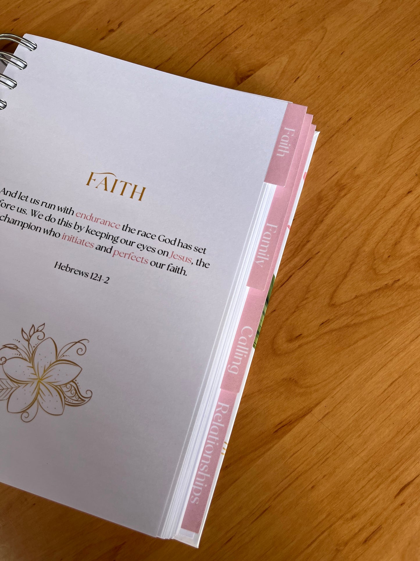 Pink and Gold Life Prayer Journal