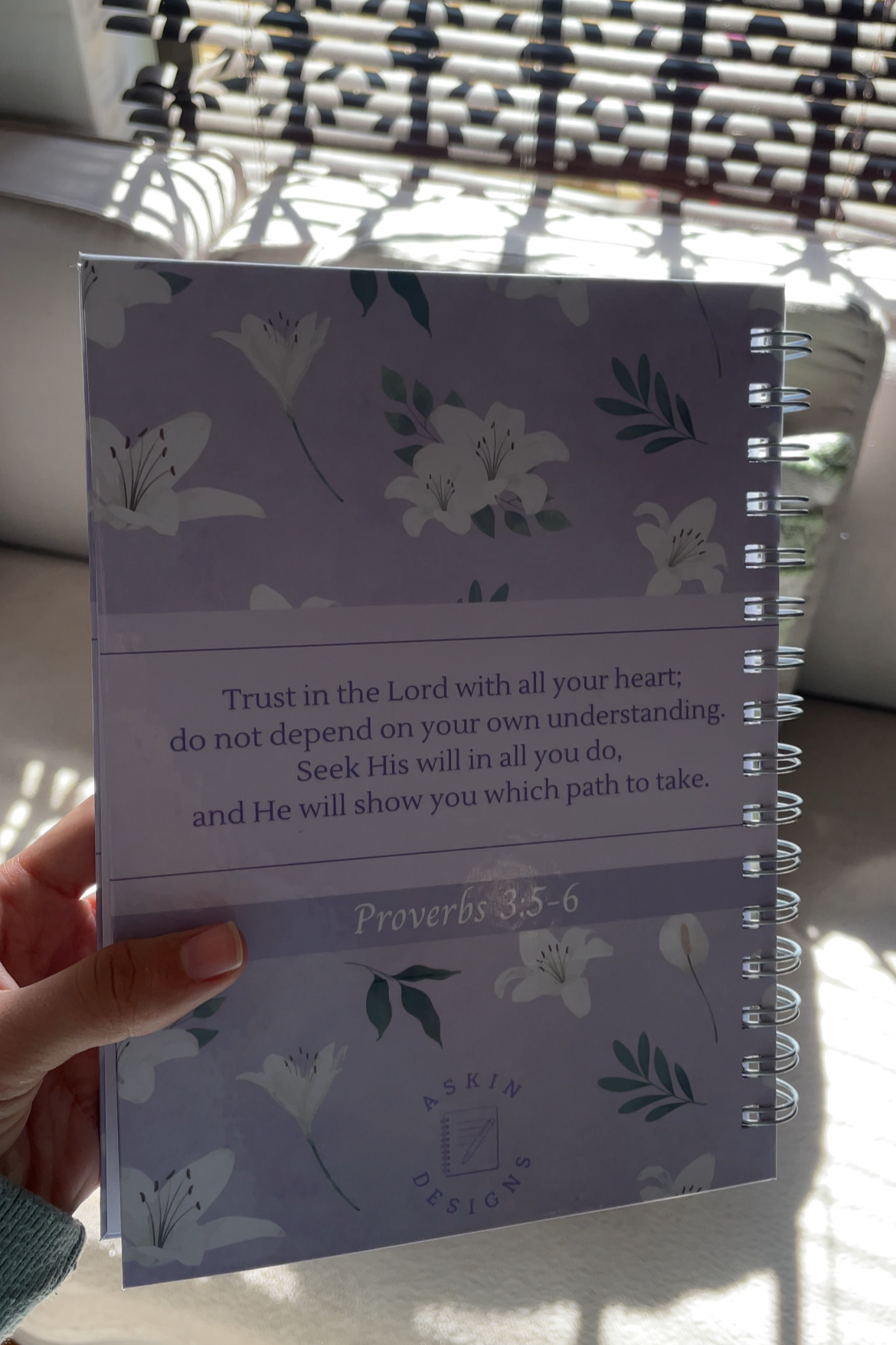 Personalised Christian Floral Bible Study Journal with SOAP Method for women 