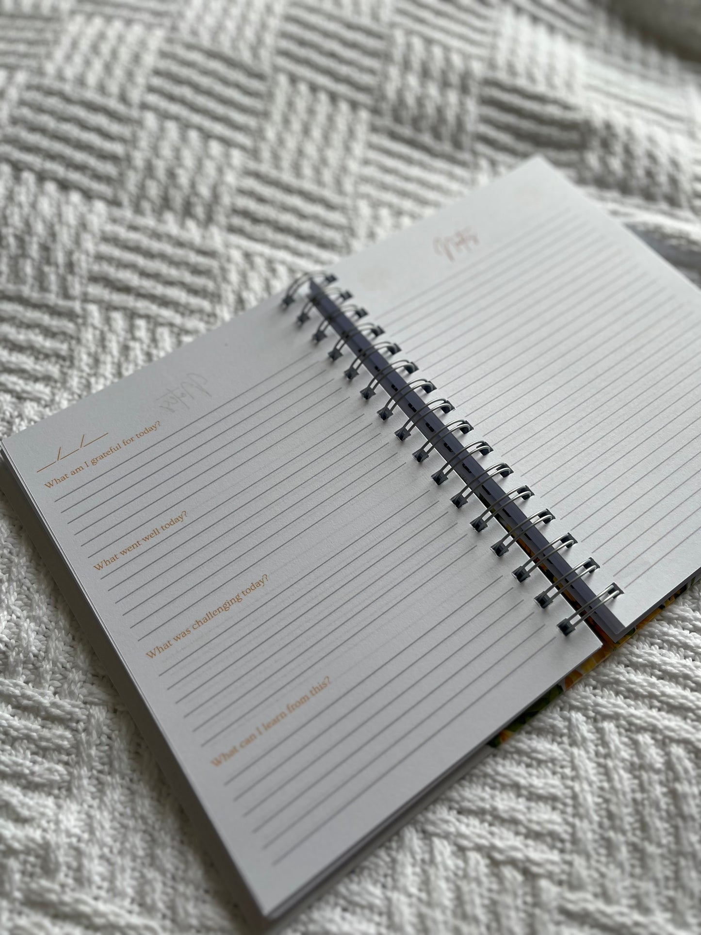 Personalised Sunflower Gratitude Journal