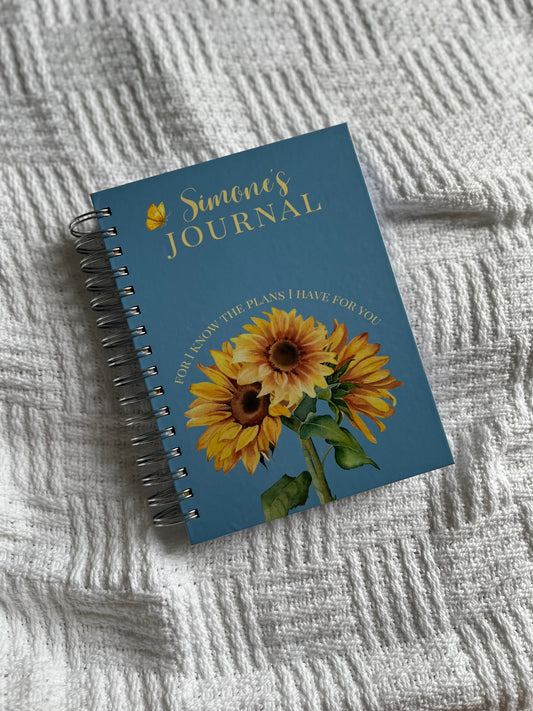 Personalised Sunflower Prayer & Bible Study Journal in One