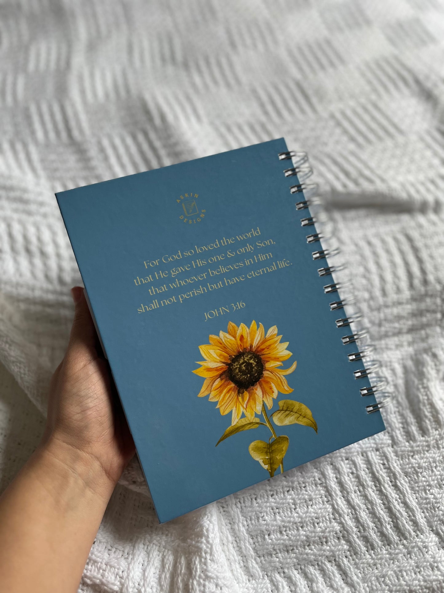Personalised Sunflower Prayer & Bible Study Journal in One