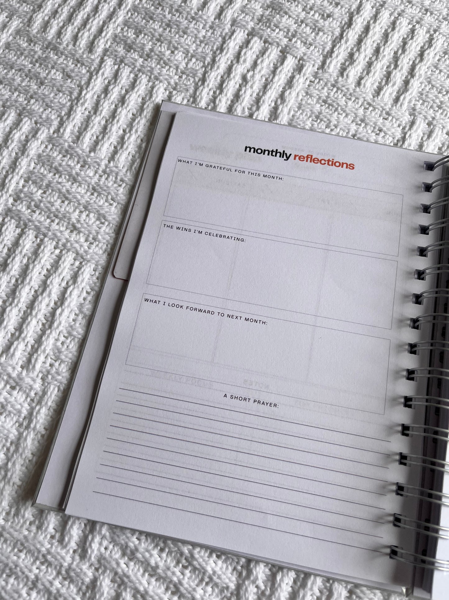 Men's Grey & Orange 2026 Combined Weekly Planner + Notebook (Undated)