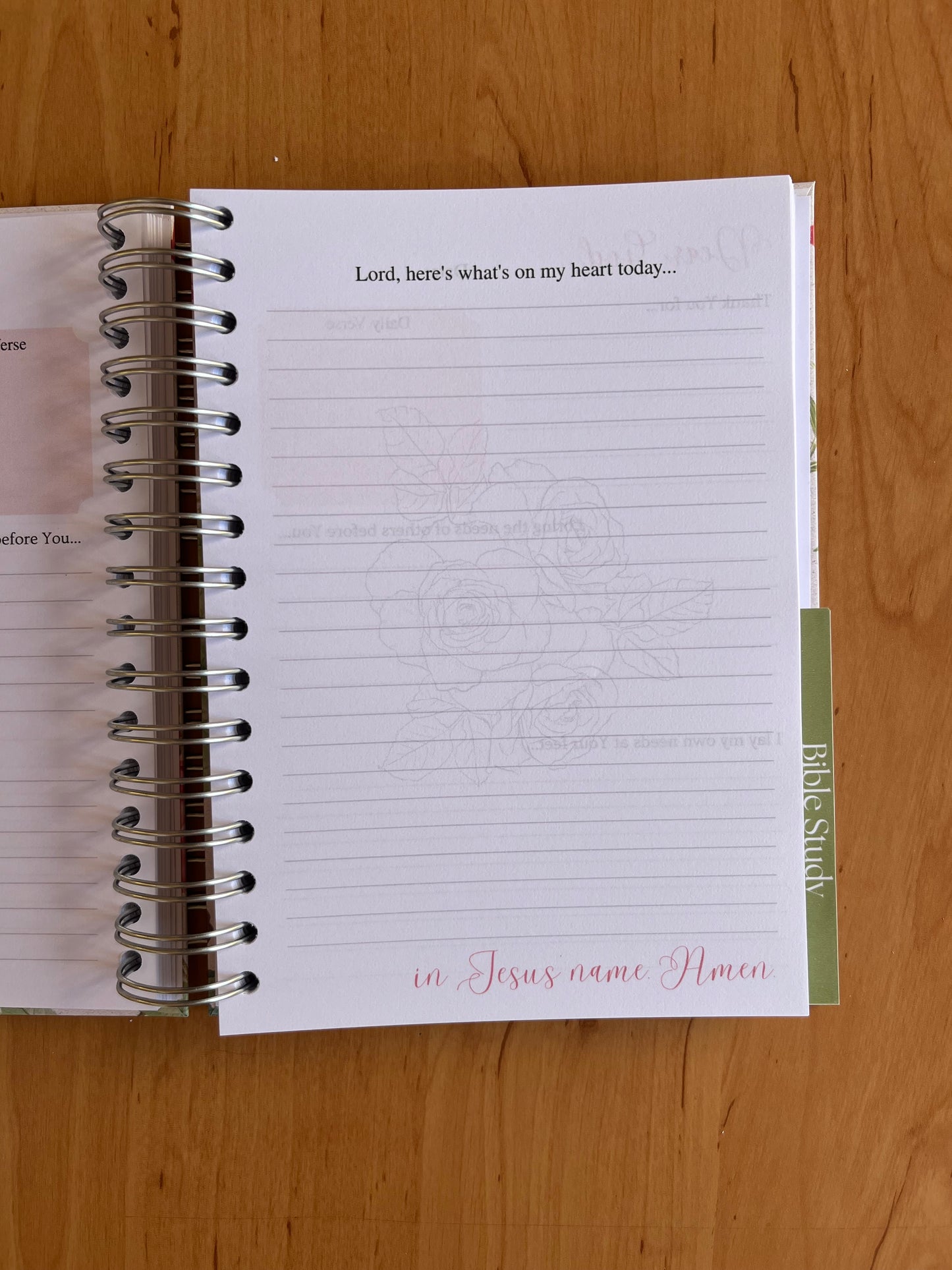 Rose Prayer & Bible Study Journal in One