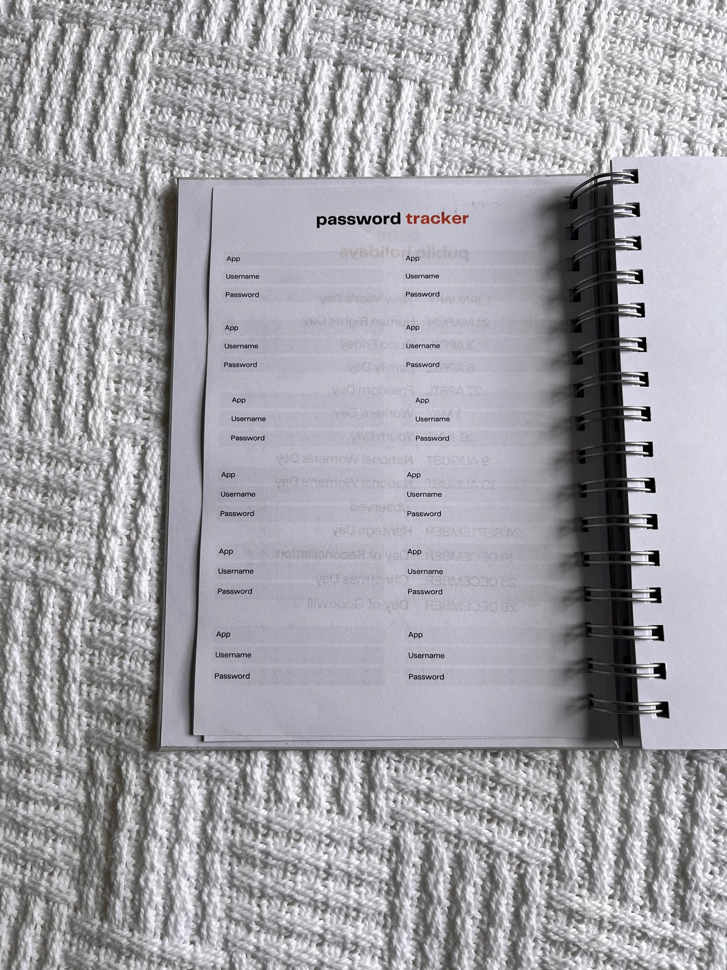 Men's Grey & Orange 2026 Combined Weekly Planner + Notebook (Undated)