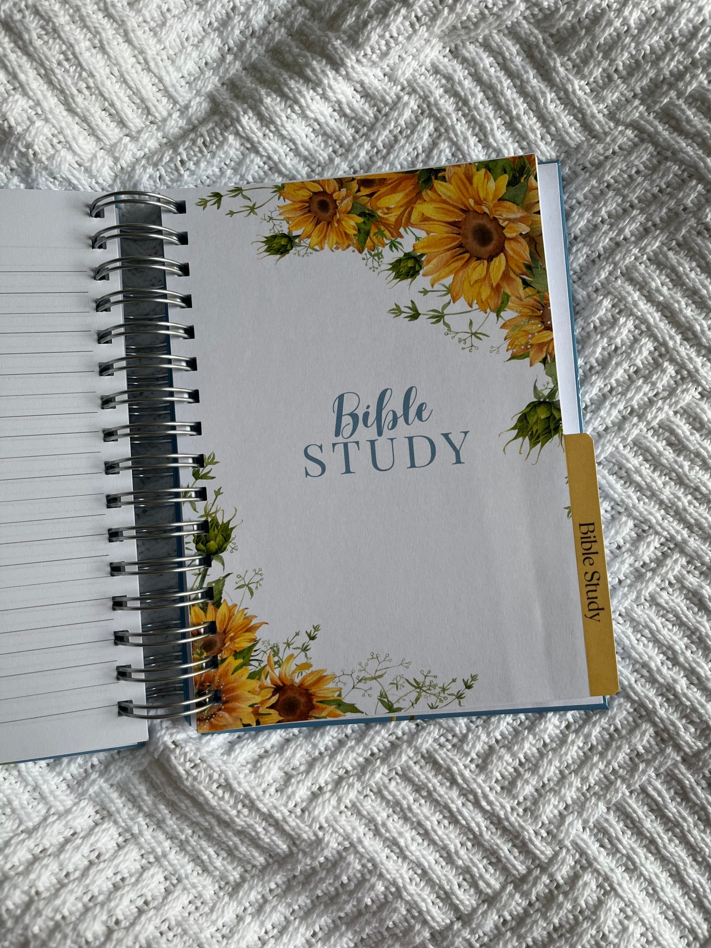 Personalised Sunflower Prayer & Bible Study Journal in One