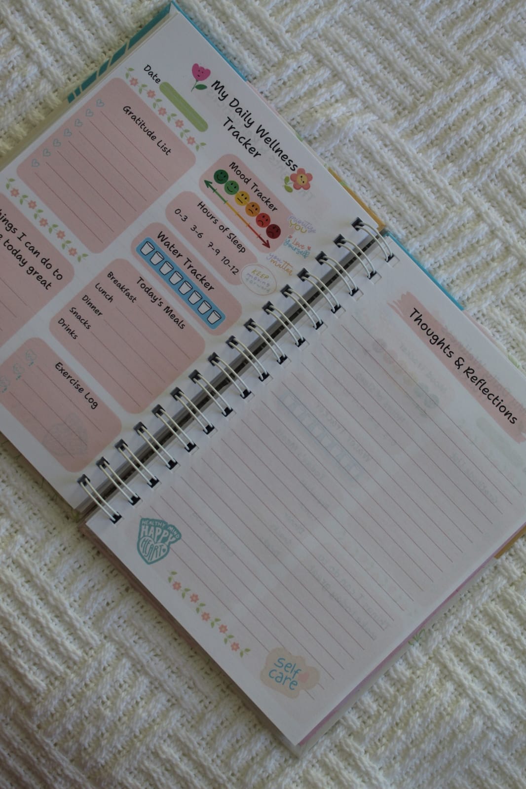 Personalised Daily Wellness Journal with habit trackers, meal plans and daily reflections