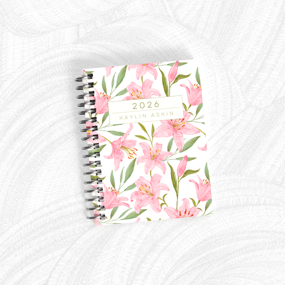 Personalised Floral 2026 Undated Diaries (Different Floral Patterns)