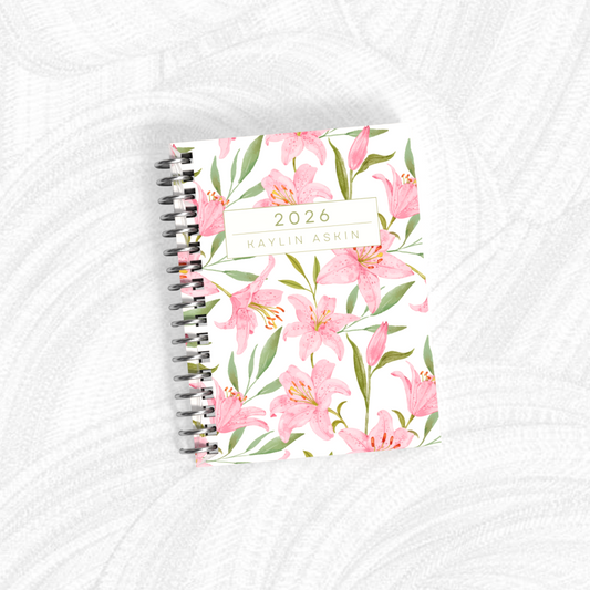 Personalised Floral 2026 Undated Diaries (Different Floral Patterns)