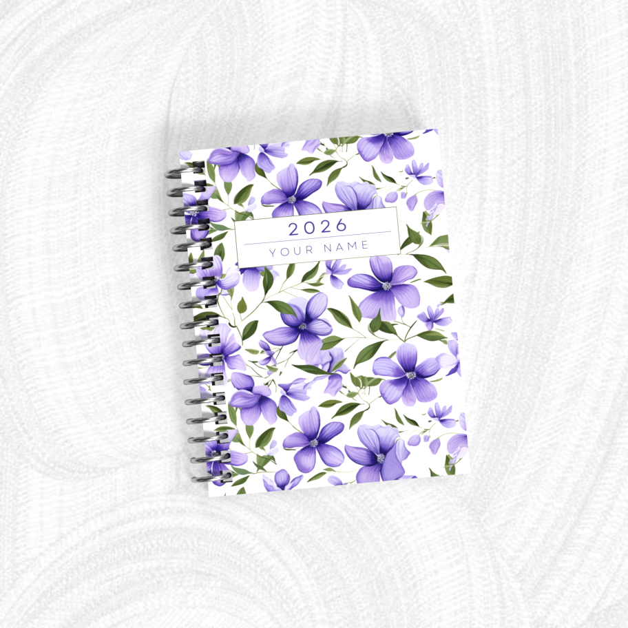 Personalised Floral 2026 Undated Diaries (Different Floral Patterns)