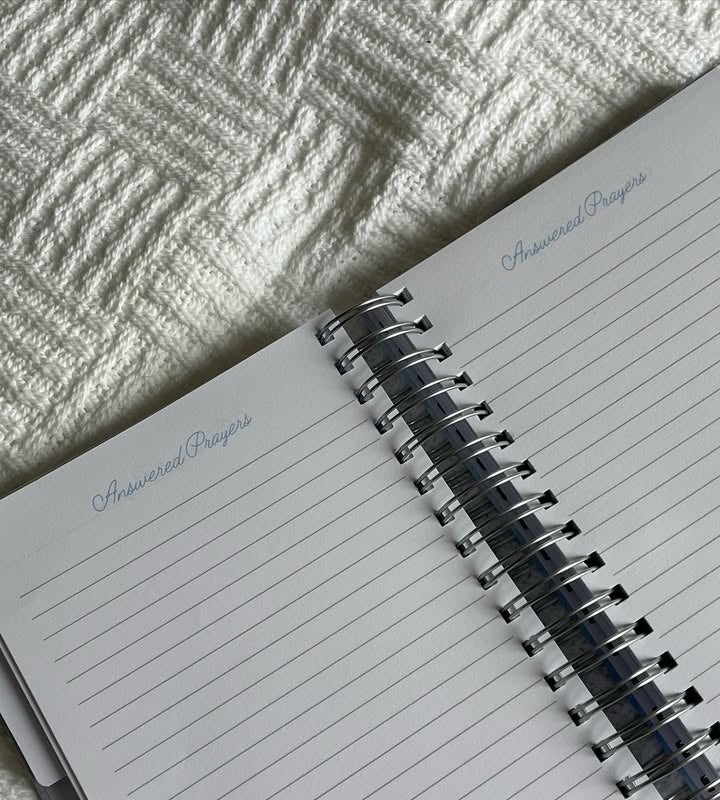 Personalised A5 wire-bound Christian Prayer Journal with Bible verses 